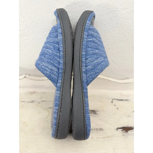 Isotoner‎ Women's Slide Slippers Blue Memory Foam House Shoes 9.5–10 - Image 2