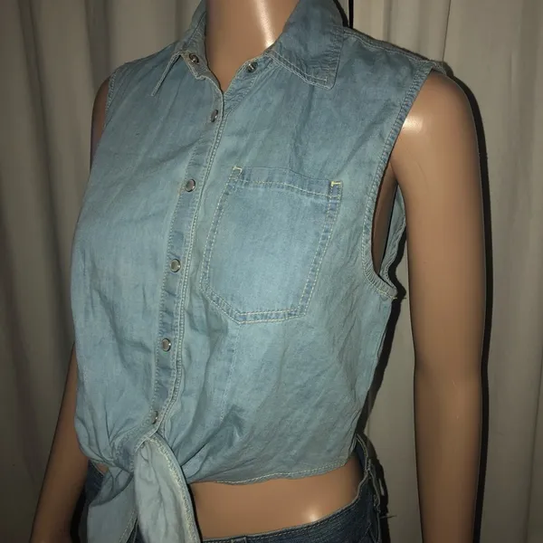 Forever 21 waist tie collared shirt - Image 2