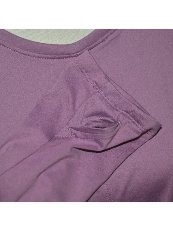Free Fly Womens XL Twist-Front Long Sleeve Top Purple Athletic Athleisure MINT - Image 5