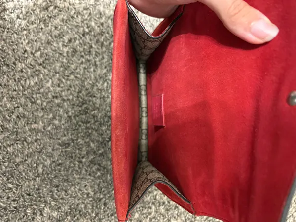 Gucci GG Supreme Dionysus Mini Bag with red accent - Image 4