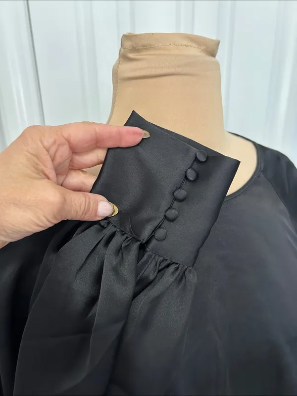 H&M Black Satin Blouse - Image 6
