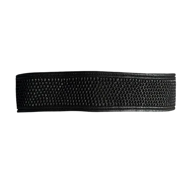 Motif 56 Belt Womens Small Black Leather Textured Wide Buckle Handmade Morocco - Image 4