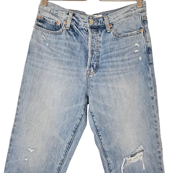 Pistola‎ Charlie High-Rise Classic Straight Distressed Jeans 28 - Image 9