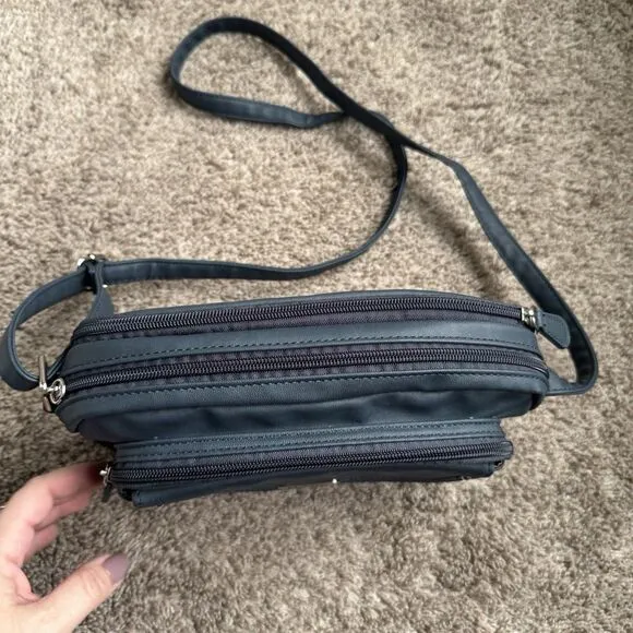 Multisac Women's Navy Blue Crossbody, Shoulder Bag Purse With Adjustable‎ Strap - Image 4
