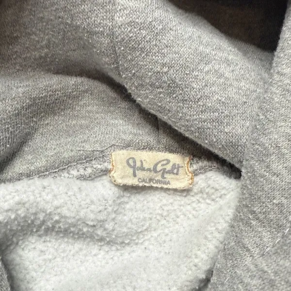 Brandy Melville John Galt Grey Cropped Oversized Newport Beach Hoodie One Size - Image 3