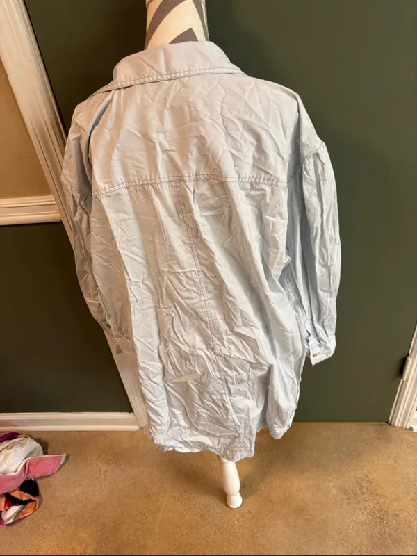 We The Free Light Blue Button-Down Shirt - Image 3