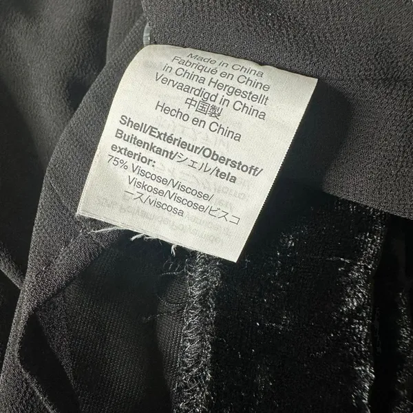 J.Crew 90s Whimsigoth Grunge Scoop Neck Plush Velour Tank‎ Top Shell 0 Black - Image 12