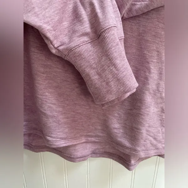 L.L. BEAN Women's SoftFlex Crewneck Dolman Sleeve Pullover Lilac Heather Size S - Image 6