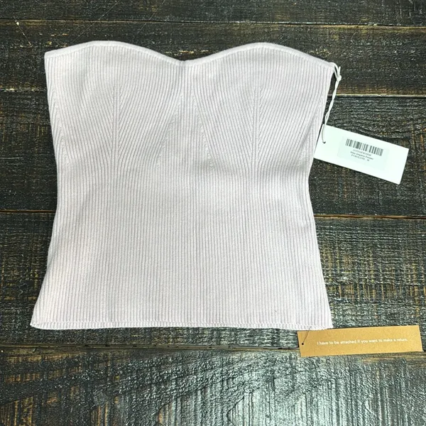 Reformation Jenni Strapless Sweater in Foxglove - Image 2