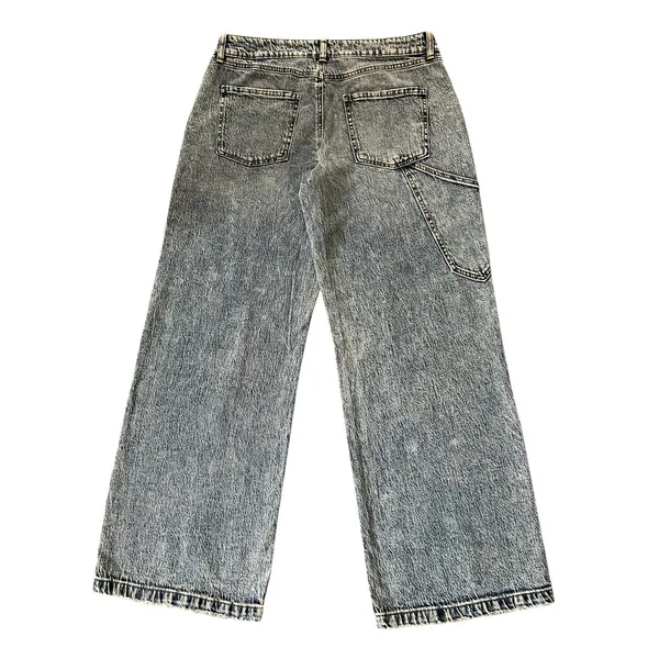 New York ReWash Women's Jean‎ Indigo Low Rise Wide Leg Size 7 Style J28121AW3 - Image 2