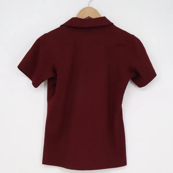 Sport-Tek Garnet Valley Maroon V-Neck Polo Shirt Small Burgundy Paw Print Logo - Image 4