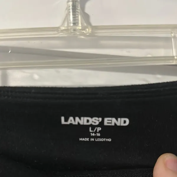 Lands' End wide leg Black sweat pants - Image 2