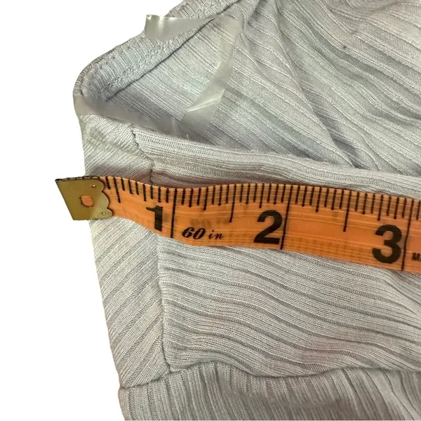 Target Wild Fable New W/o Tags Blue Ribbed Long Sleeve Open Back Bodysuit Small - Image 6