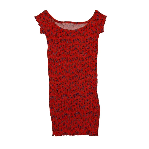 Topshop Dress 2 Red Stretch Bodycon Short Sleeve Club Cocktail Sexy - Image 4
