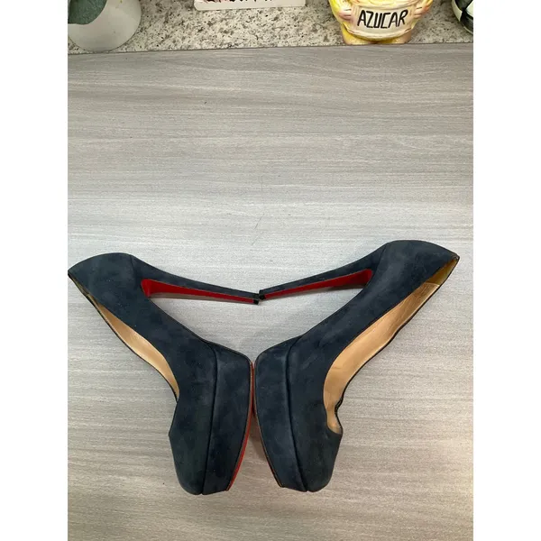 Christian Louboutin Ultra High Ultra Soft Suede Stiletto Heels - Image 8