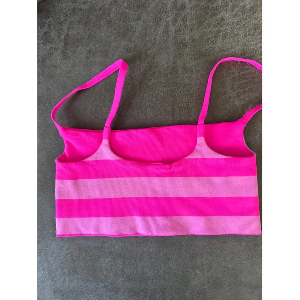 Free People Movement Tighten Up Reversible Bra Hot Pink Combo M/L NWOT MSRP $50 - Image 2