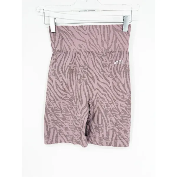 AYBL‎ Animal Print Seamless Bike Shorts Women's S Purple Activewear - Image 2