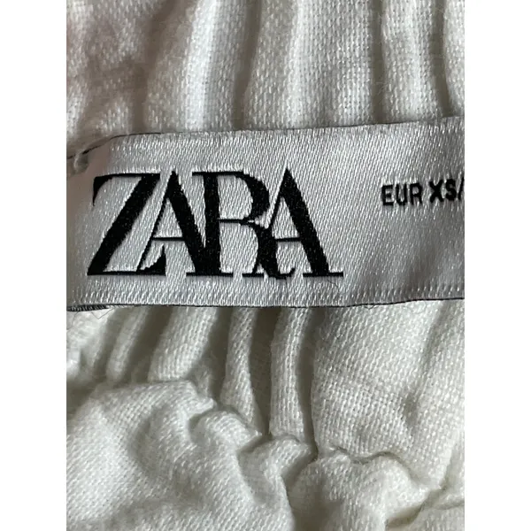 Zara Women's White High Waisted Baggy Loose Jogger Trousers Pants Size XS/S - Image 5