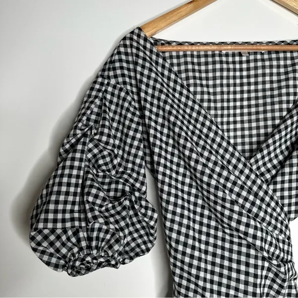 Lovers + Friends Gabriel Ruched Sleeve Wrap Mini Dress Size XS - Image 4