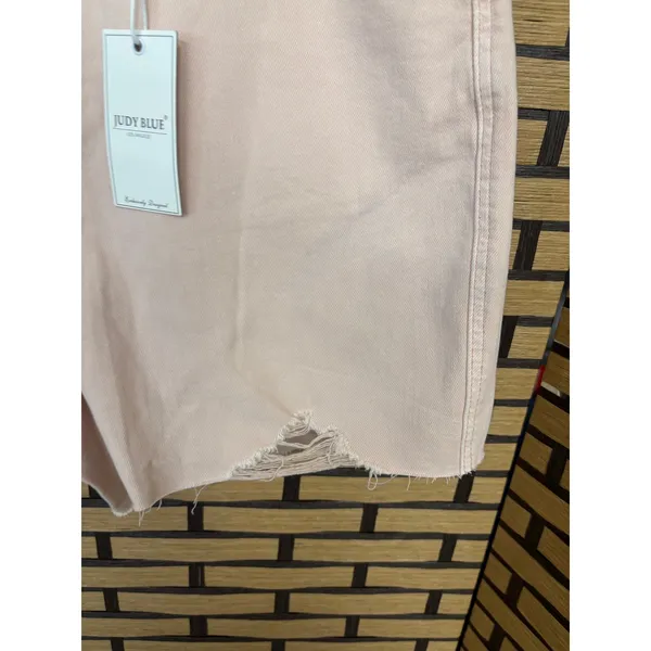 Judy‎ Blue Pale Pink Jean Shorts Size 2X - Image 4