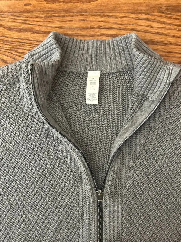 Lululemon Softer Still Wrap Cashmere Blend Zip Up Cardigan Size Medium Large - Image 7