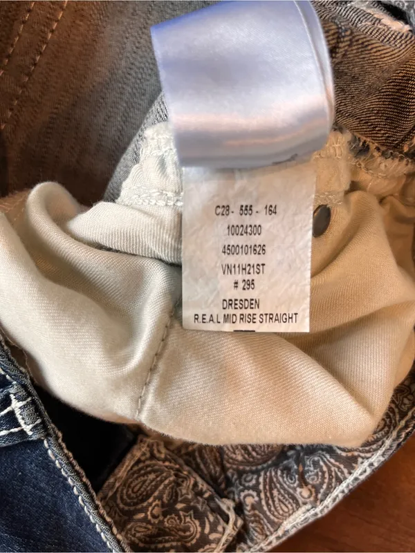 Ariat REAL Straight Leg Jeans Womens 32 XL Blue Dresden Real Mid Rise Straight - Image 3