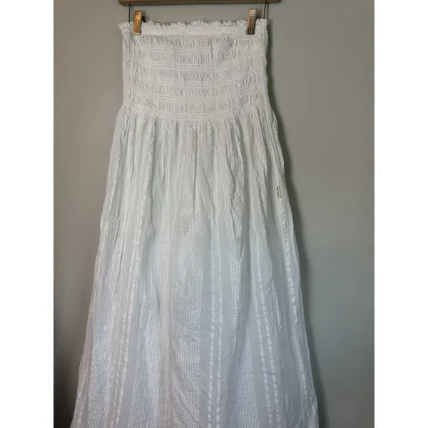 Sea Level Smocked Bodice Cotton Seersucker Cover-Up Dress Sz M NWOT NEW $115 - Image 8