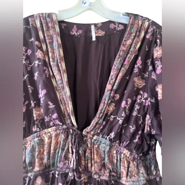 Free People Lysette Floral Maxi Dress Sz M - Image 5