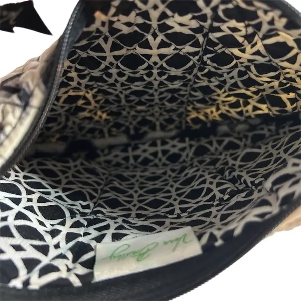 Vera Bradley Night & Day Floral Shoulder Bag Black White‎ Casual Purse - Image 5