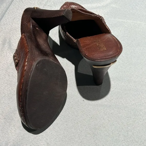 Michael Kors Wooden High Heel Clogs real leather‎ Size 8. B56 - Image 9