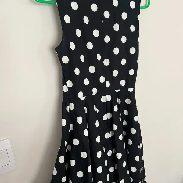 Grace Karin small black‎ polka dot dress - Image 7