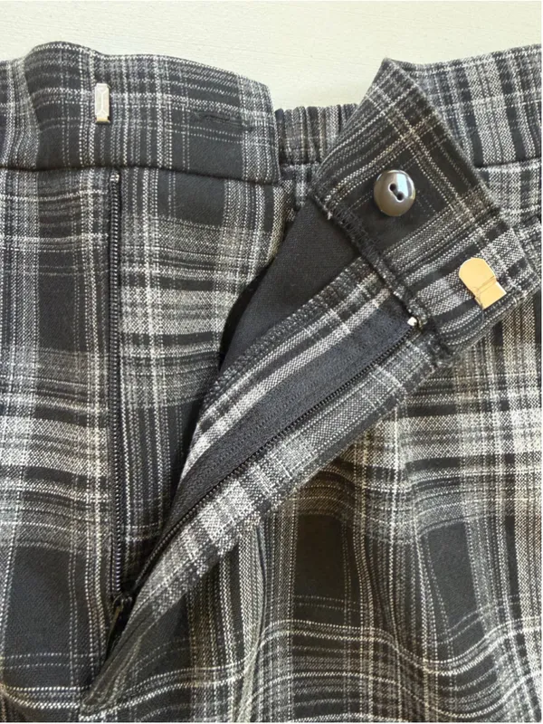 Abercrombie & Fitch Plaid Shorts Black/Light Gray Size XS - Image 5