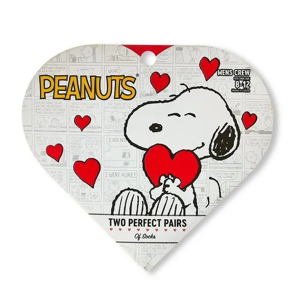 Hallmark Snoopy Peanuts Valentine's Adult 2 Pack Gift Box Socks NWT - Image 2