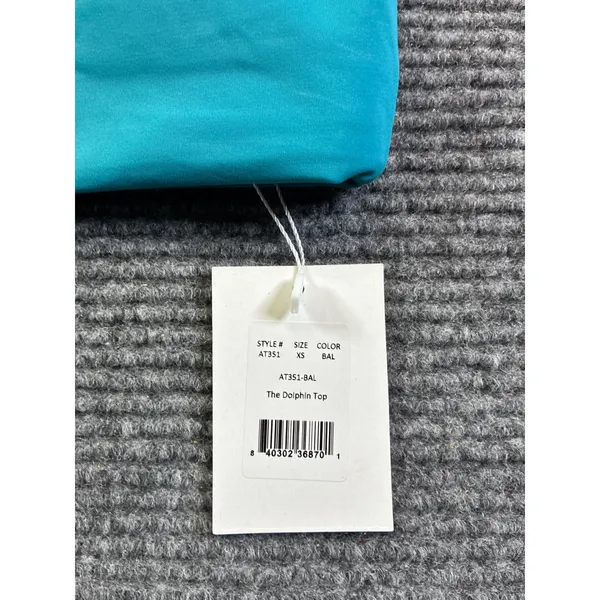 Mindy x Andie Summer Camp The Dolphin Top Teal Bali Blue White Bikini AT351 XS - Image 6