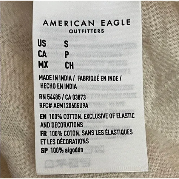 American Eagle elegant cream cotton long sleeve mini dress size small. - Image 9