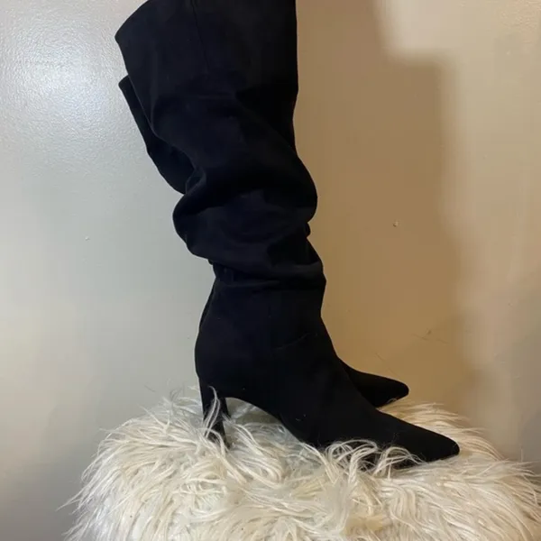 ROBIN STILLETO BOOT JUST FAB WOMENS SZ 8.5 Black - Image 2