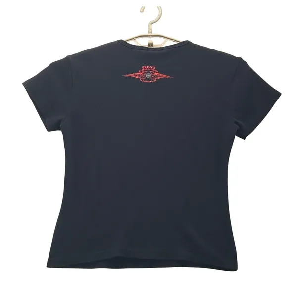 Harley‎ Davidson Y2k Motor Girl Baby Tee Black Large - Image 2