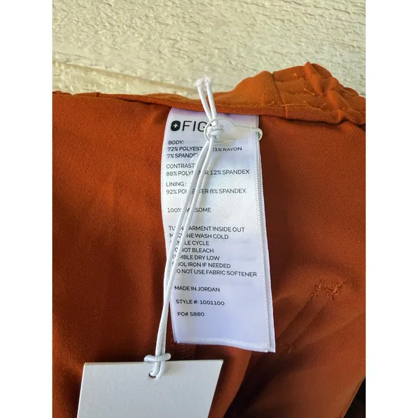 FIGS Women Relaxed Uman Jogger Scrub Pants Chai Orange Size XXL Petite - Image 5
