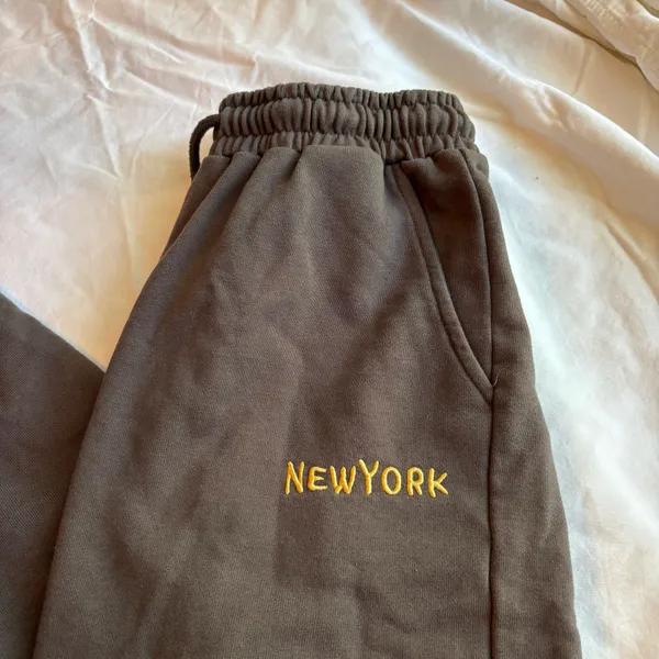 Straight Leg Grey New York Sweatpants - Image 2