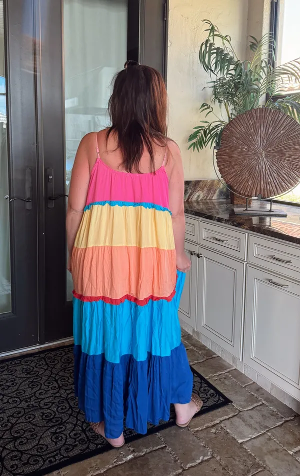 BOUTIQUE MULTICOLOR MAXI DRESS Multiple Size M - Image 3
