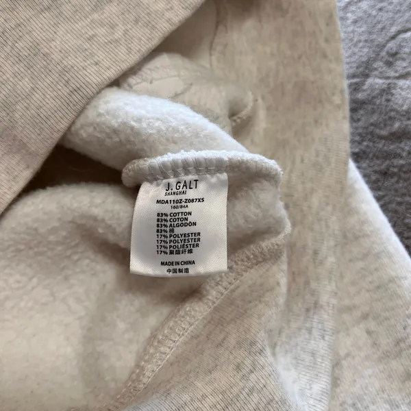 BRANDY MELVILLE John Galt Gray Full Zip Hoodie Sweatshirt Women’s One Size EUC - Image 5