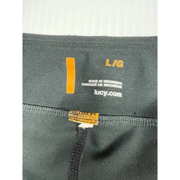 Lucy Active Skort‎ Athletic Running Skirt Built-In Shorts Black Gray L - Image 2