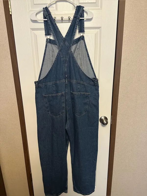 We The Free Medium Blue Denim Relaxed Overalls - Image 5