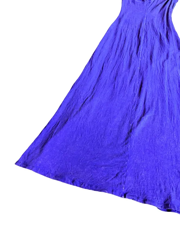 American Eagle Purple Stretchy Maxi Dress Short Sleeve Flowy Size Small Women's - Image 11