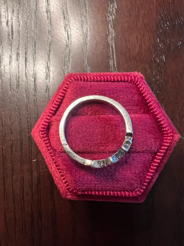 Stainless Steel Silver Plated Western Style Ring Size 7 - Image 3
