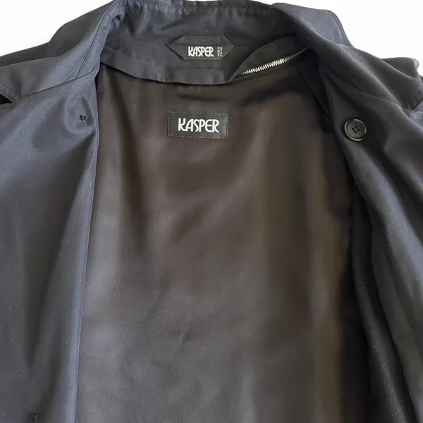 Men’s Leather Jacket ✦ Open To All Offers ✦ Bundle Measurements: Used Excellent Condition. Men’s Kasper Trench Coat Black Belted Classic Preppy Lined Zip Buttons R44 ——— TAGS ——- #Kasper #Jacket #Leather #Coat #Winter - Image 4