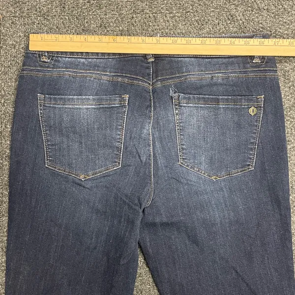 Democracy Dark Blue Skinny Jeans Ab Solution womens size 14 Plus high rise - Image 5