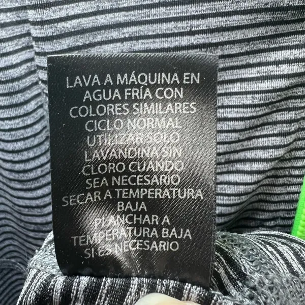 Lukka Hooded Athletic Full Zip Jacket Gray Black Stripes Pockets Thumb Holes XL - Image 15