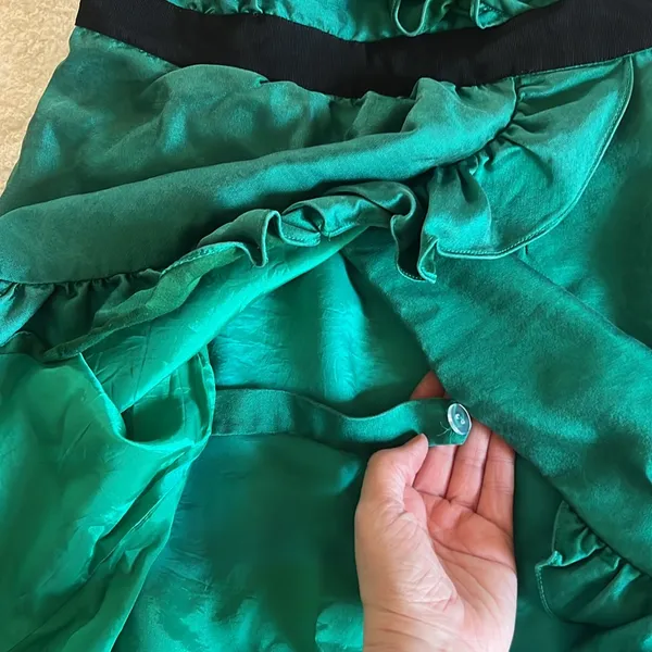 Tibi‎ Ruffle Halter Wrap Dress Green Size 6 - Image 7