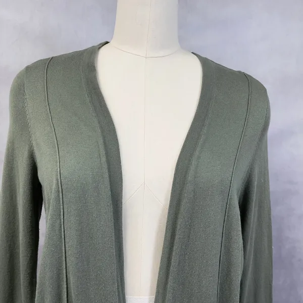 Abercrombie‎ Fitch Cardigan Sweater Women Medium Open Front Soft Layering Earthy - Image 3